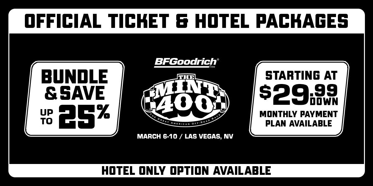 Mint 400 2024 Ticket and Hotel Packages Jampack